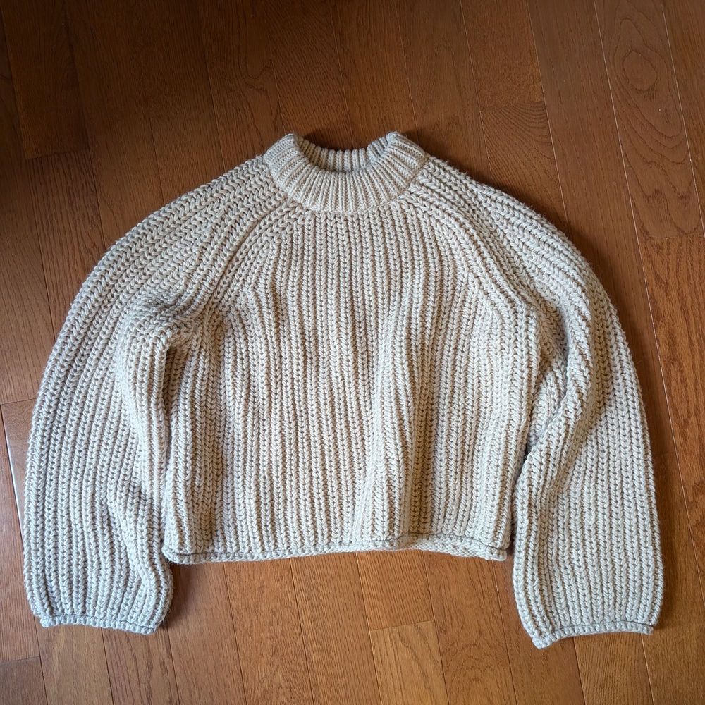 H&M Cream Fisherman Chunky Knit Sweater